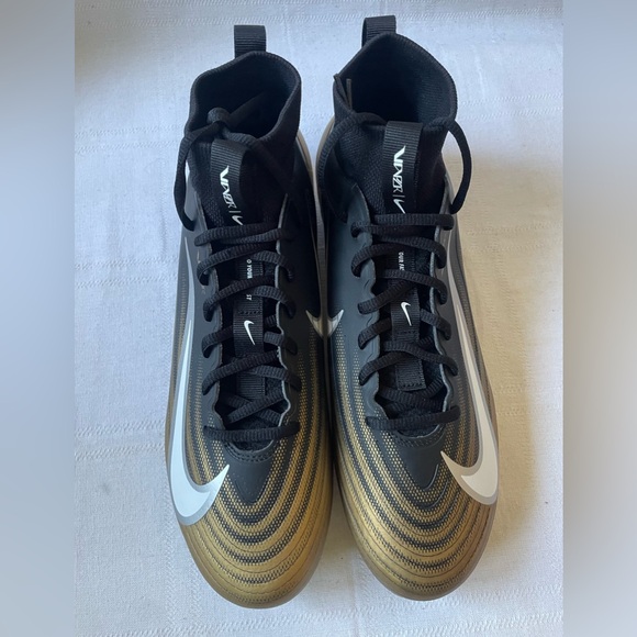 Nike Vapor Pro 1 Football Cleats Black Metallic Gold Men\'s Size 10 FB3298-003 main image 8